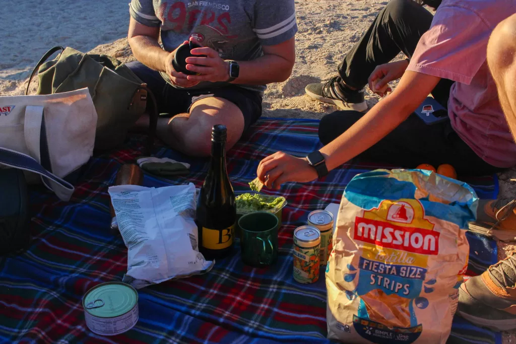 friends having a picnic at Fonts Point in Anza-Borrego Desert State Park.