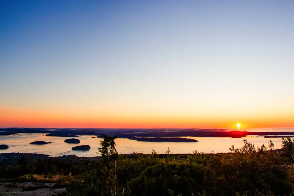 Sunset on top of Cadillac Mountain.