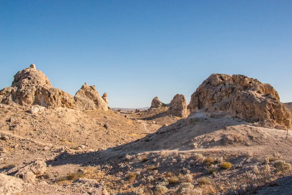 The Trona Pinnacles's middle group. 