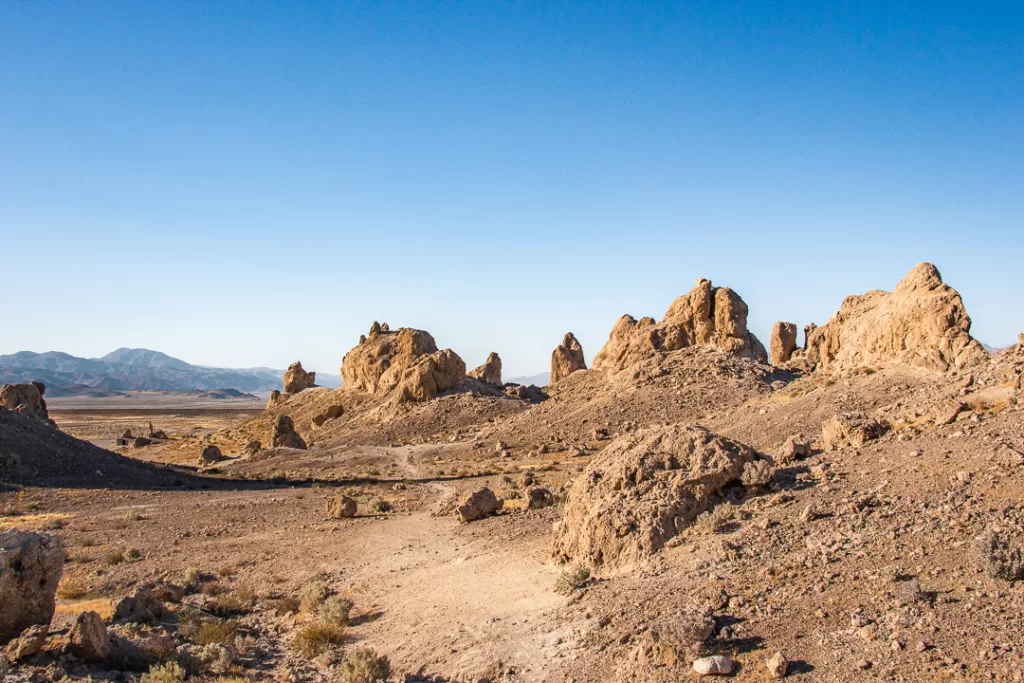 The Trona Pinnacles in California up close. 