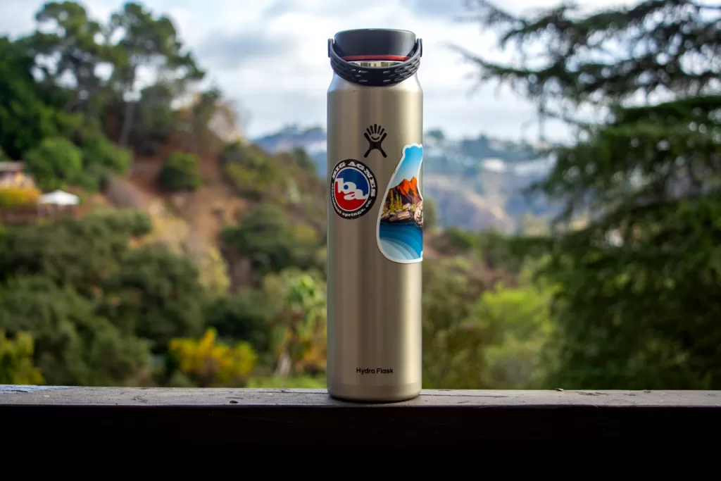 The Hydroflask Lightweight Wide-Mouth Vacuum water bottle a great outdoor gift under $50. 