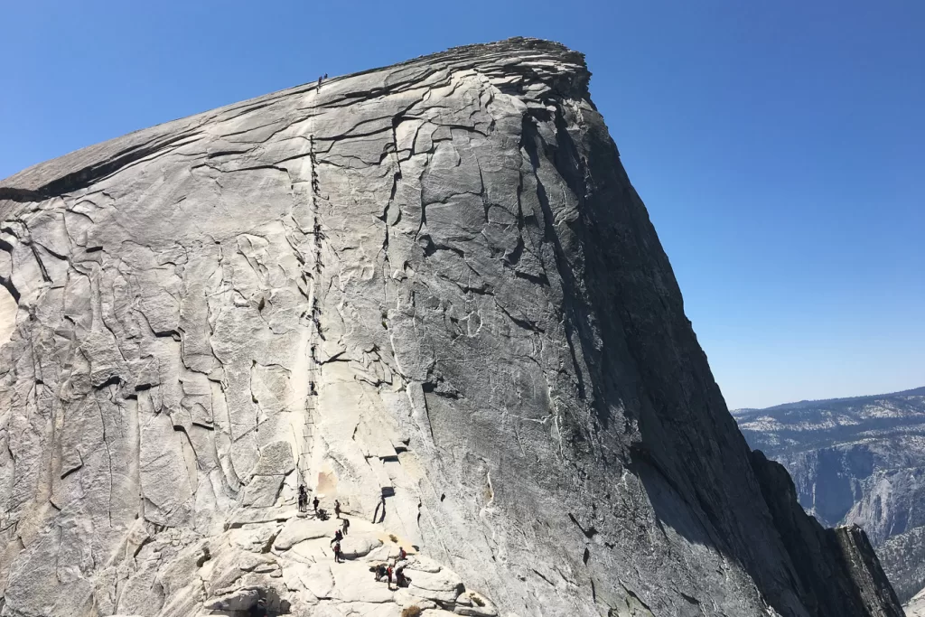 The cables section of the Half Dome hike. 